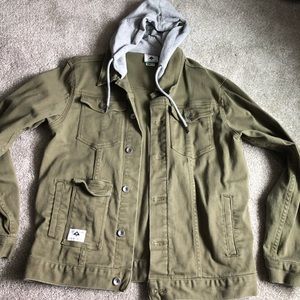 LRG olive green hooded jacket